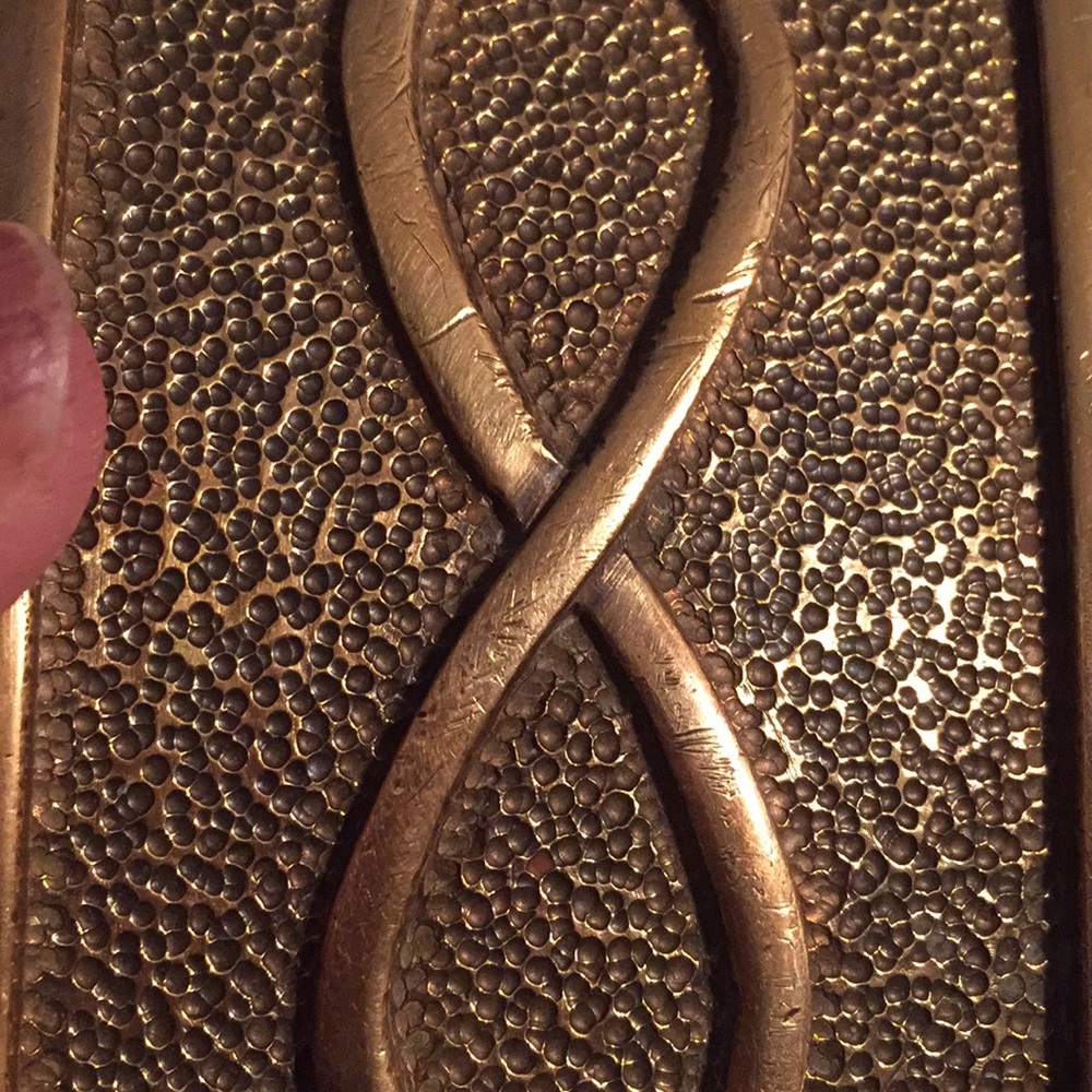 Infinity Belt Buckle Solid Brass Nail-Beaten Back - image 8